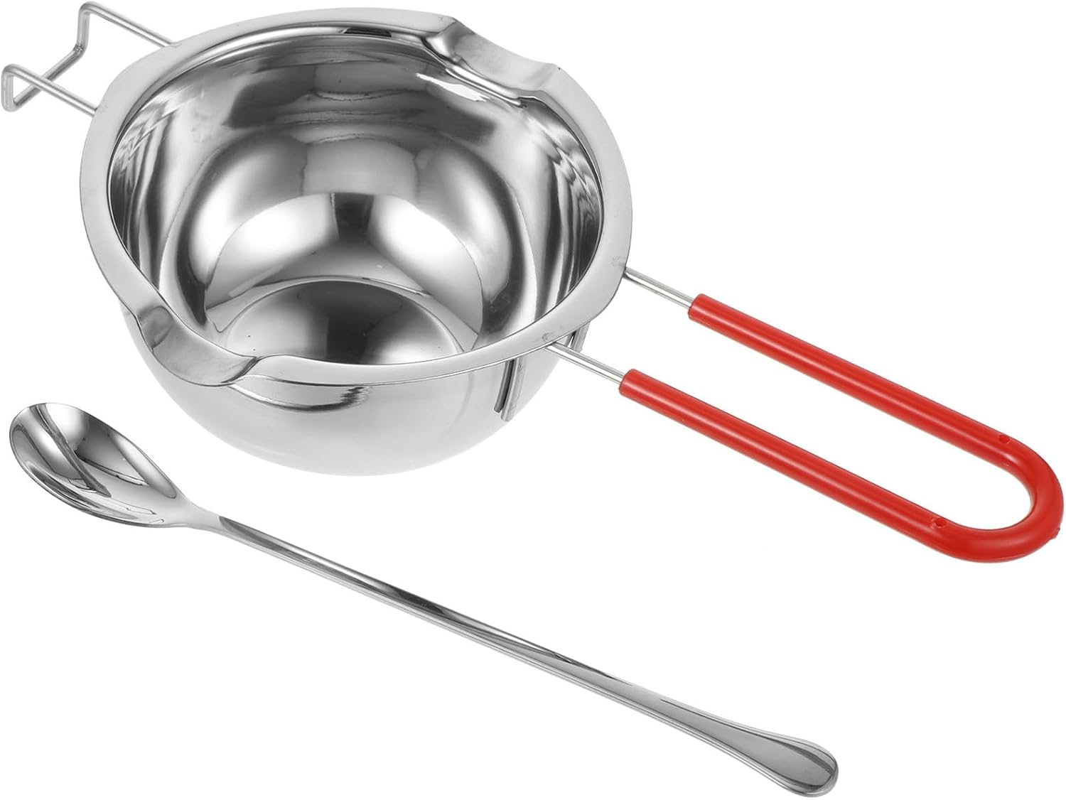 Stainless Steel Melting Pot with Spoon, Silver