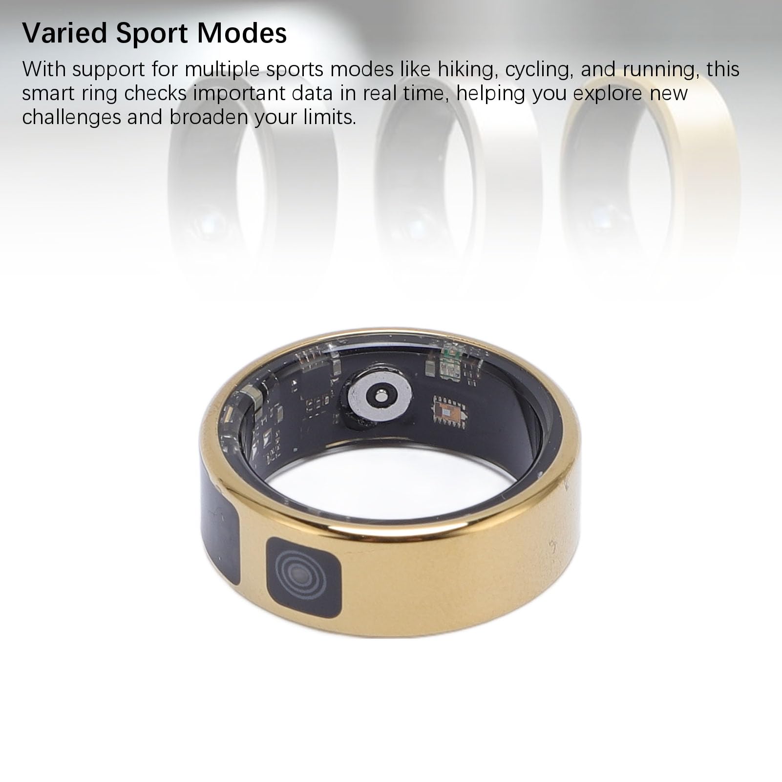 Asixxsix Bague connectée, Bracelet connecté à écran Tactile, étanche IP68, Bracelet connecté Portable pour la randonnée, Le Cyclisme et la Course à Pied (#10)