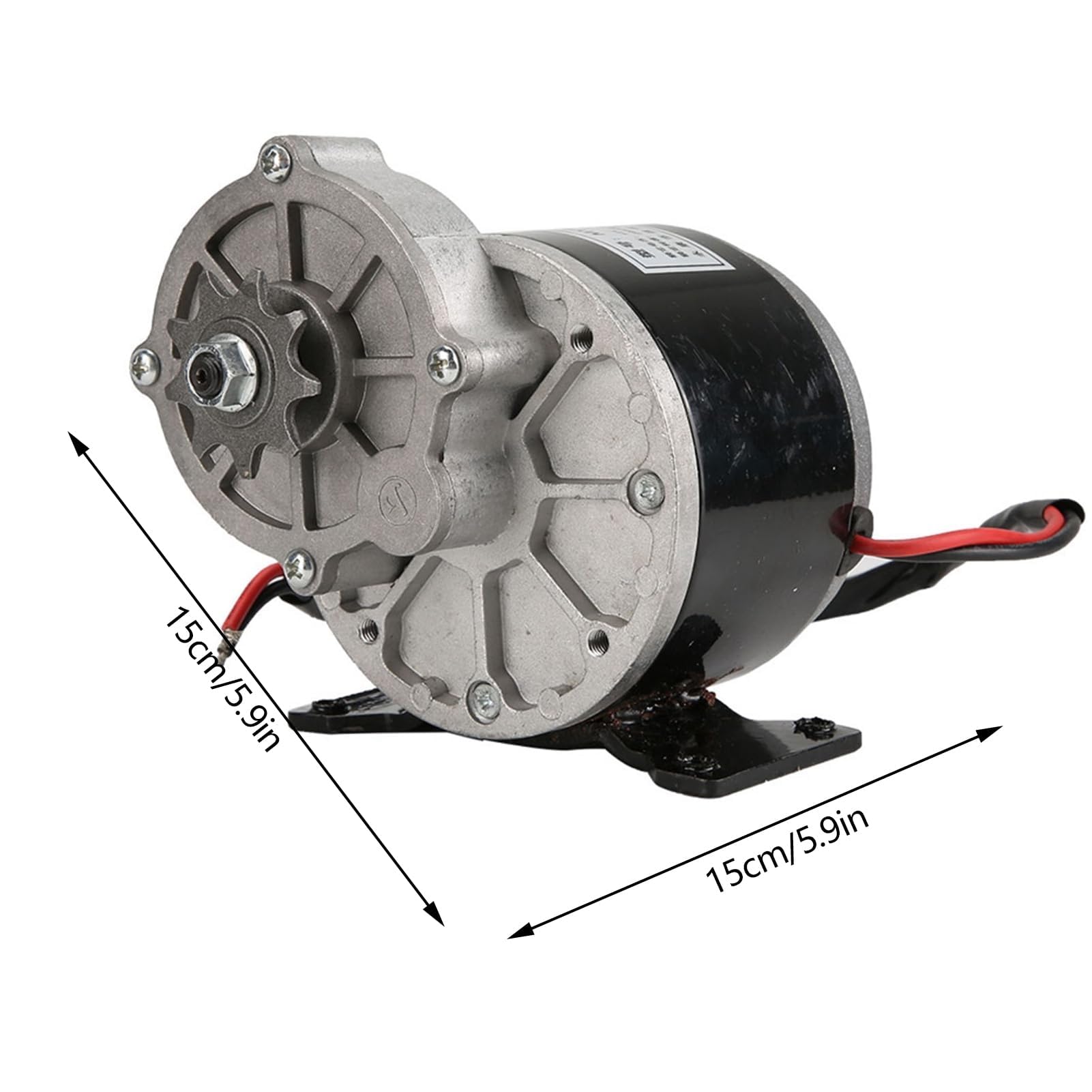 Alomejor Motor eléctrico de reducción de Engranajes,Motor para Patinete eléctrico 12v 250w con piñón de 9 Dientes,for usuarios de Scooters eléctricos Ciclismo Urbano y proyectos DIY