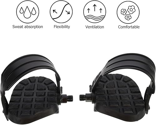 Miniatura 5 de BESPORTBLE 1 par de pedales de bicicleta estática Pedales de ejercicio de bicicleta de aleación de aluminio Pedal de bicicleta de escritorio Pedal