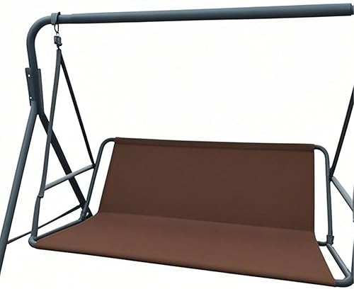 Funda de asiento de repuesto para columpio de patio, 23 asientos, 600D grueso, tela Oxford impermeable para columpios de jardín al aire libre (café,