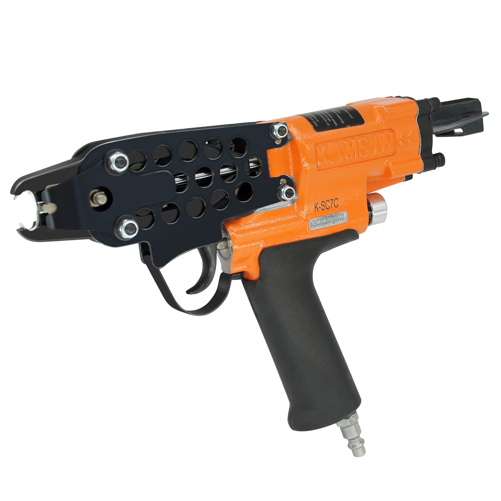Kamsin K-SC7C 15 Gauge Pneumatic C Ring Gun, 3/4-Inch 4.8mm Closure Diameter Hog Ring Staples, Automatic Hog Ring Plier, Hog Ring Tool for Fencing (K-SC7C C Ring Gun)