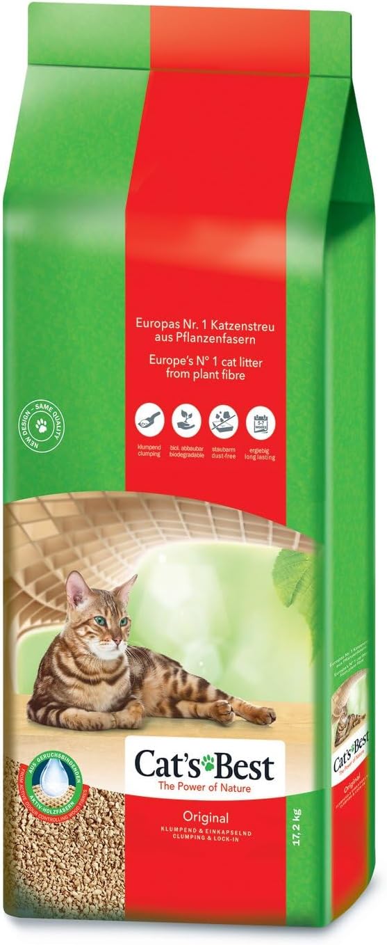 Okoplus Cats Best Original Clumping Cat Litter 40ltr (17.2kg) Amazon