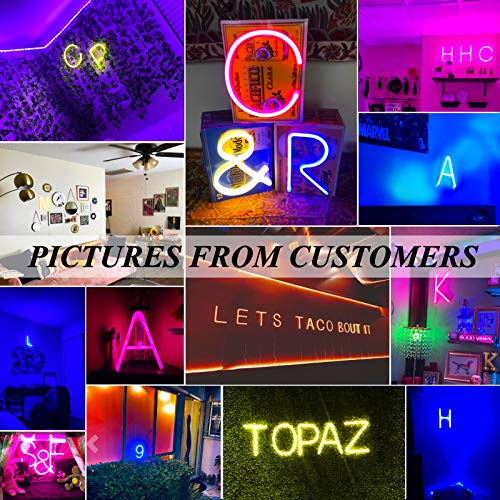 Image of Neon Number Sign Wall Decorative Neon Lights Warm White Alphabet Letter Lights Night Lamp for House Bar Pub Hotel Beach Recreational, Kids Room, Living Room, Birthday Wedding Party Decor - 8 (Eight)