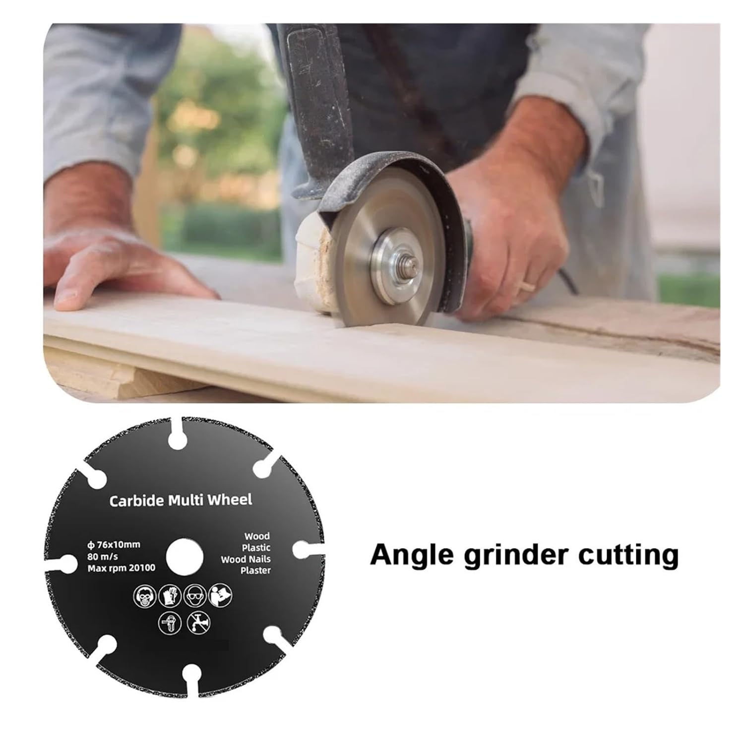 1-10PCS 76mm Saw Blade Electric Grinding Cutting Disc Rotary Tool Metal Cutter Power Tool Wood Cutting for Angle Grinder
