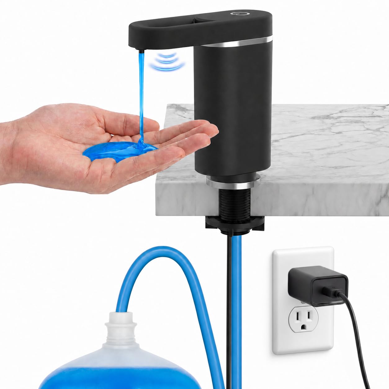 Photo 1 of APEKX Automatic Touchless Soap Dispenser, Black