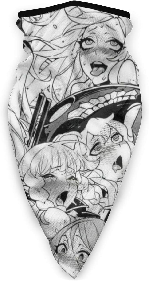 Ahegao Seamless Face Mask Bandanas,Outdoor Face Mask for Raves, Music Festivals, Dust, Multipurpose