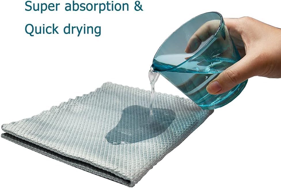Miniatura 5 de Paquete de 10 paños de limpieza a nanoescala, paño fácil de limpiar, paño de limpieza de microfibra, paños de limpieza a nanoescala sin rayas, paño