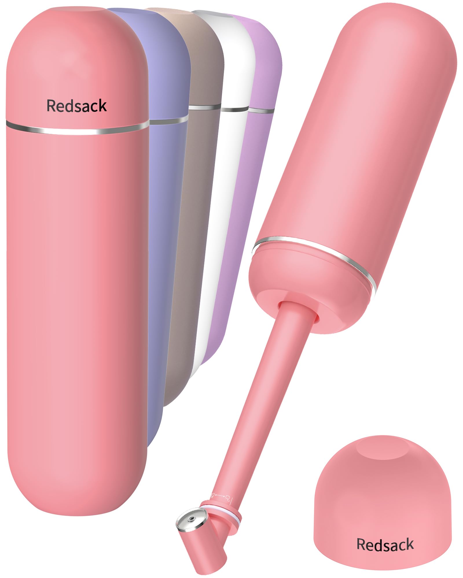 Portable Travel Bidet for Women & Men, Camping Manual Squeeze Sprayer, Leak-Proof Handheld High Pressure Water Sprayer with Storage, Postpartum Care for Feminine Hygiene (Pink)