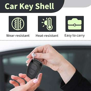 Key Fob Replacement Compatible with Vauxhall, Renault, Trafic, Vivaro, Nissan Primastar, Movano, Master, Kangoo, Key Fob Shell, 2 Button Key Fob Case with 2 Micro Buttons, Durable (No Blade)