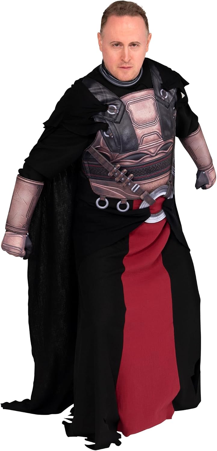 Star Wars Darth Revan Official Adult Halloween Costume - Tunic with Padded Chest Armor, Hip Sash, Gauntlets, and Gloves