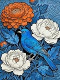 Diamond Art Kits for Adults, 5D Flowers and Birds DIY Diamond Painting Crafts for Home Wall Decor, Ideal Gifts for Art Lovers 12×16inch