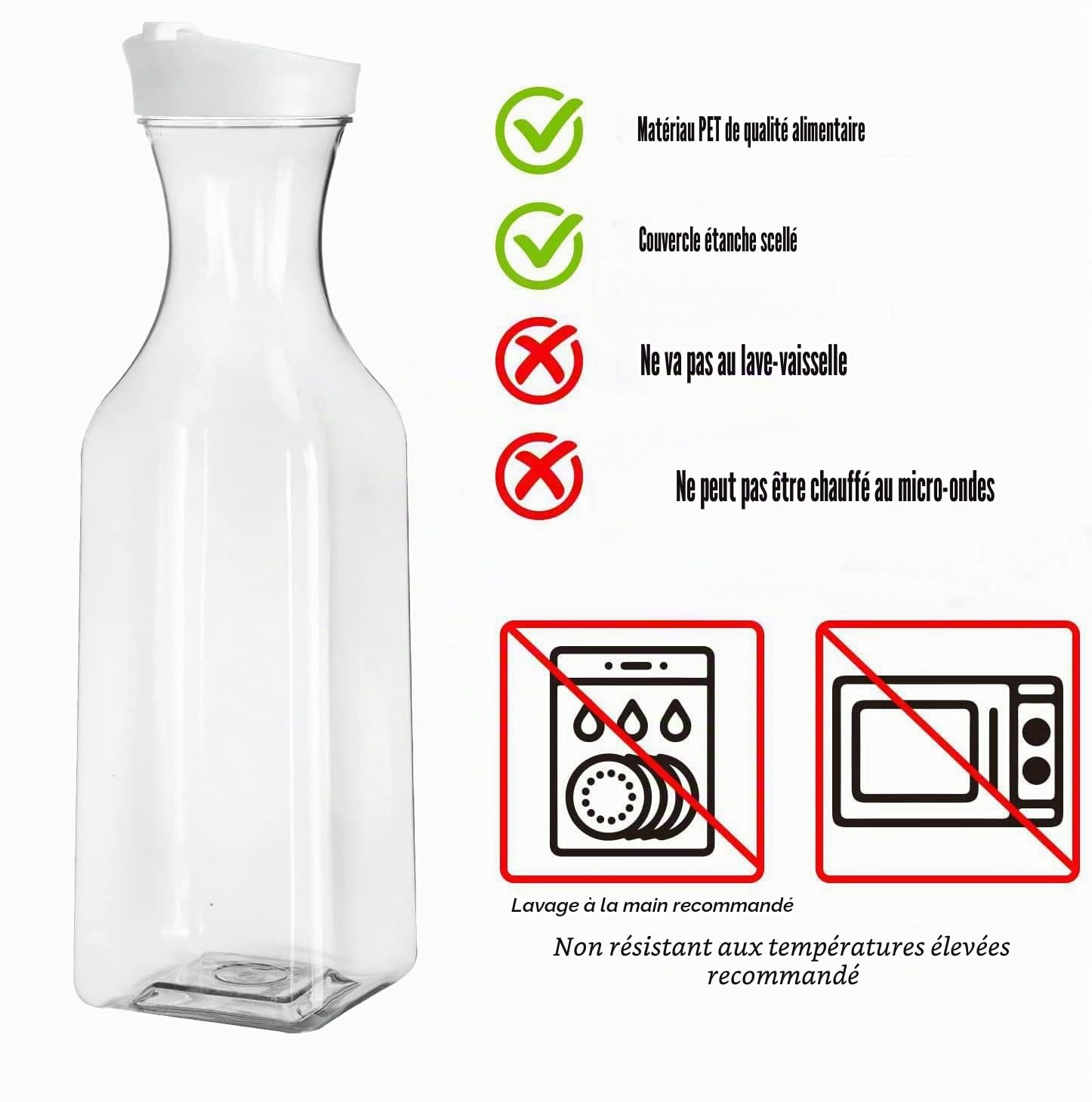 Lot de 3 distributeurs de lessive en poudre à lessive de 1,5 l pour adoucissant, détergents liquides et perles parfumées