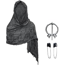 Medieval Hooded Cloak Apocalypse Scarf Rogue Cowboy Viking Renaissance hooded shawl accessories for Halloween Cosplay