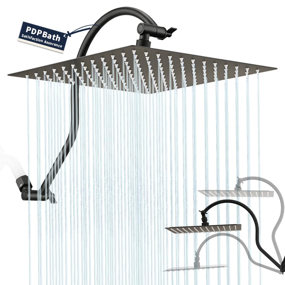 Snapklik.com : PDPBath All Metal 12 Inch Rain Shower Head