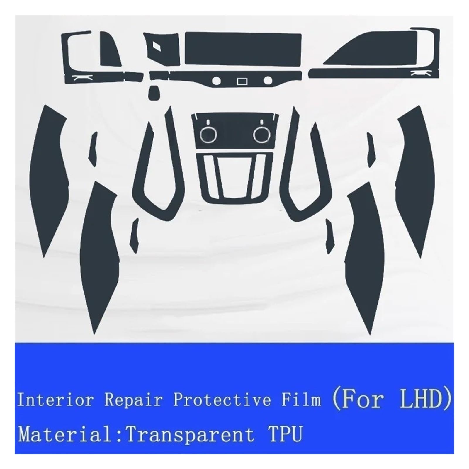 Película De Protección Interior del Coche para Jaguar I-Pace 2020-2023 Pegatina De Reparación De Cubierta De Tablero A Prueba De Arañazos Protector Pantallas