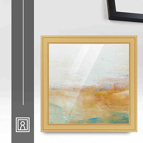 Miniatura 2 de Marco de fotos de madera real dorada de 19 x 19 pulgadas de ancho de 1.25 pulgadas  Profundidad del marco interior de 0.75 pulgadas  Fremont Gold