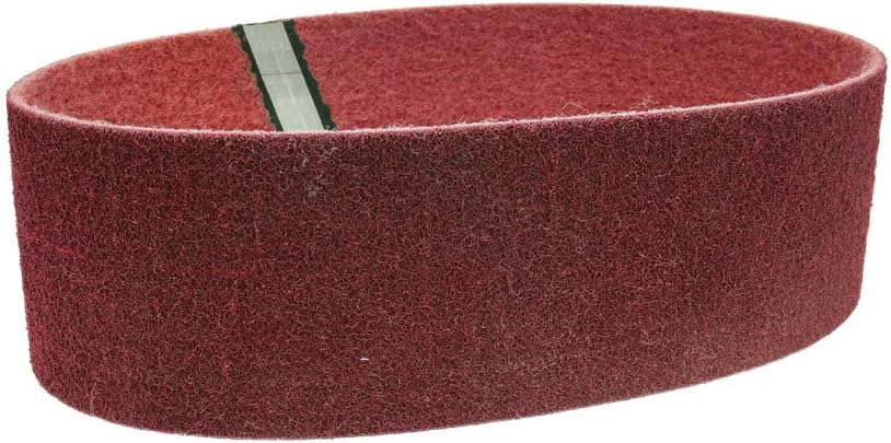 Sanding Belt Non Woven 4 X 36 Medium (Maroon) Surface Conditioning Belt for Sanding, deburring & Finishing
