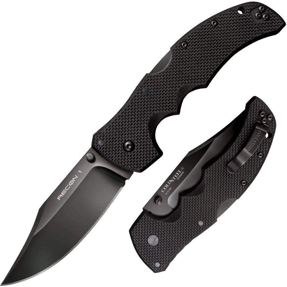 Chilly Metal Recon 1 4″ S35VN Razor-Sharp Blade 5.375″ G-10 Deal with Tactical Folding Knife w/Tri-Advert Lock, Ambidextrous Pocket/Belt Clip