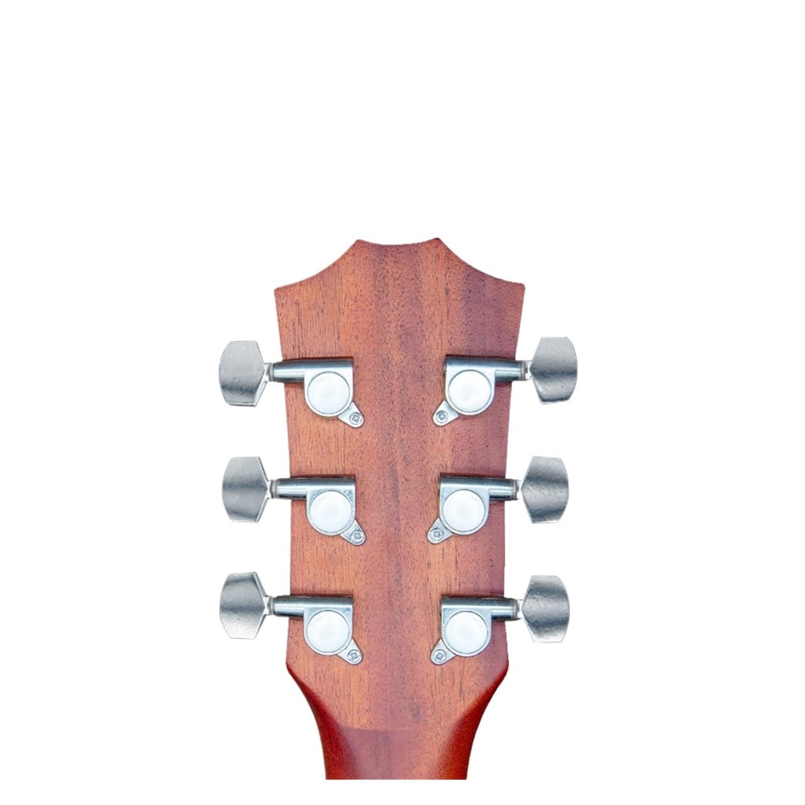 6PCS Versiegelte Gitarrensaitenwirbel Locking Tuner 3L3R Tuning Tuner Akustische Maschinenkopfknopf(Silver)
