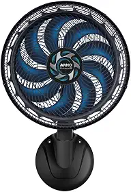 Ventilador de Parede Arno X-TREME 40cm VE9P, 160W, 9 Pás, Alcance 12m, Oscilação 80º, 3 Velocidades, Silencioso, Fácil Limpeza, 220V