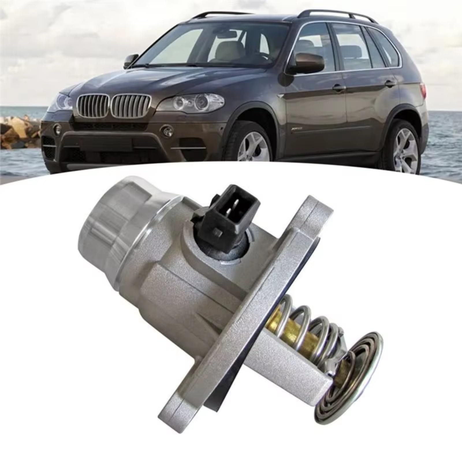 Gruppo Alloggiamento Termostato Liquido Raffreddamento Motore Accessori Auto Compatibile Con X5 X6 545I 550I 650I 750I 760I 11537586885 11537502779 termostato refrigerante
