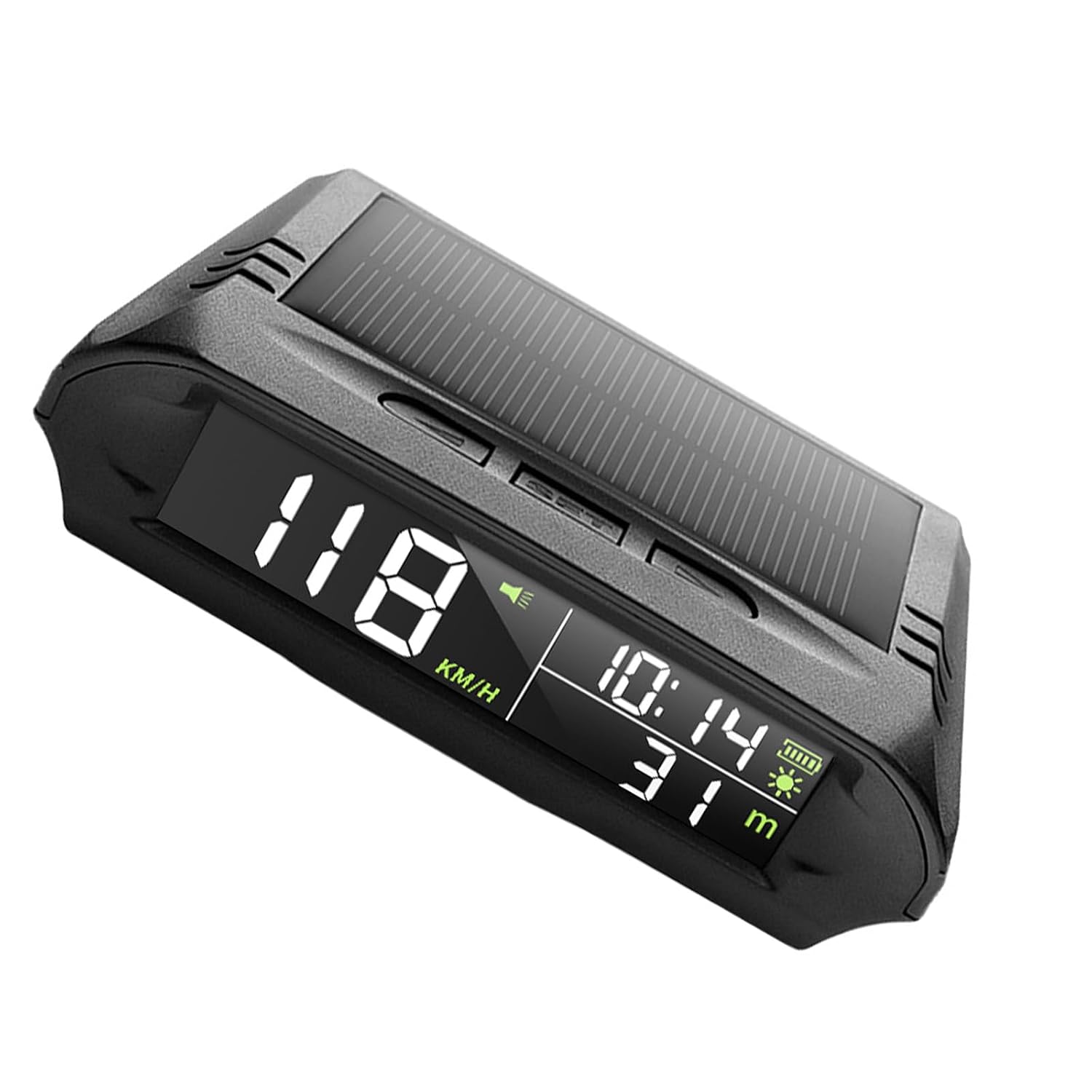 Solar Powered Vehicle Head Up Display 1000mAh Battery High Brightness Screen Perfect for Information Head Up for Cars