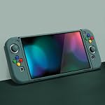 PlayVital ZealProtect Soft Protective Case for Nintendo Switch OLED, Flexible Protector Joycon Grip Cover for Switch OLED with Thumb Grip Caps & ABXY Direction Button Caps - Hunter Green