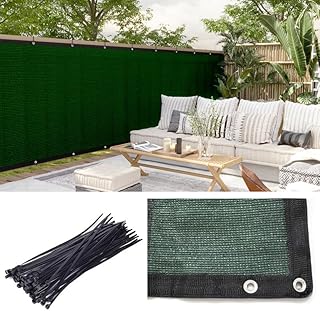 Privacy Fence Screen & Mesh Shade Net 3FTX15FT Cover Heavy Duty Windscreen Fencing Mesh Fabric Shade Net Cover for Outdoor Wall Garden Yard Pool Deck Black Fencing & Chain Link