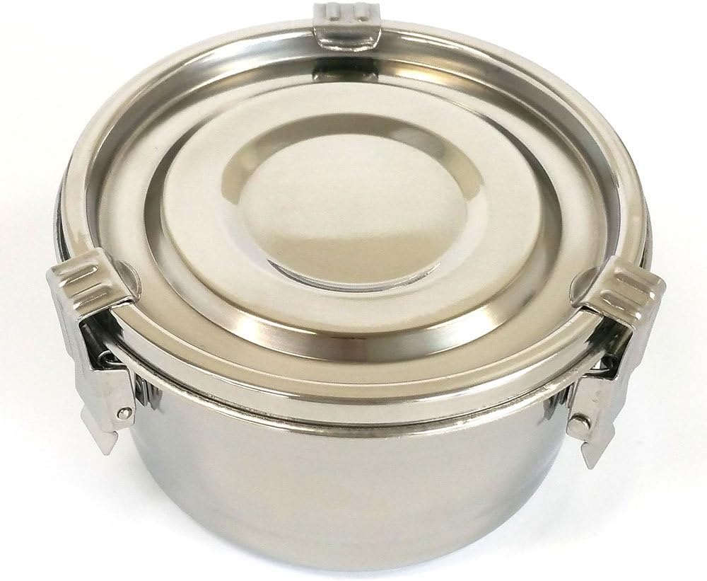 Stainless Steel Leak Proof Food Storage Containers - Multipurpose Use : Picnic Lunch Bento (S)