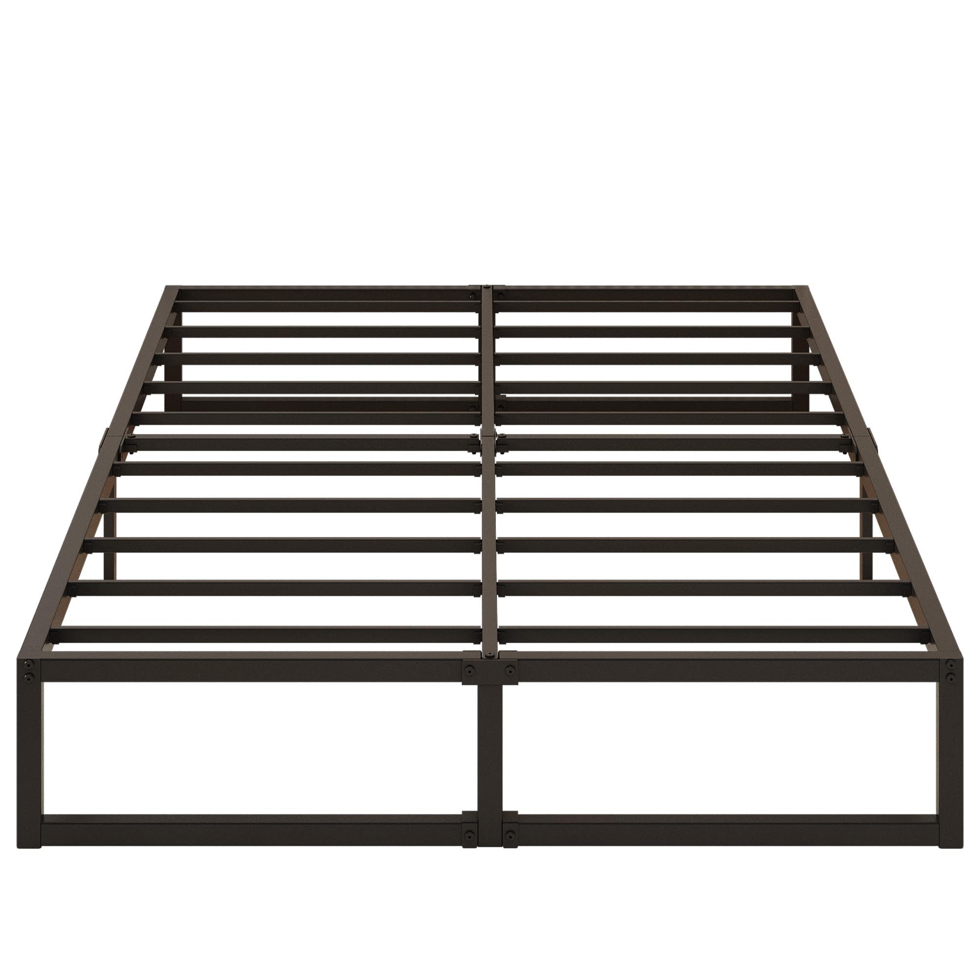 Yicensen Struttura Letto Matrimoniale 160x190 cm, Struttura Letto in Metallo, Supporto Solido, Facile da Montare, Design Silenzioso, Stile Moderno e Minimalista, Altezza 30 cm, Nero