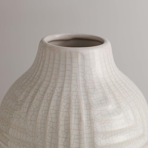 Miniatura 4 de hjn Jarrón de cerámica blanca para decoración del hogar, florero para centros de mesa, jarrones de decoración moderna para sala de