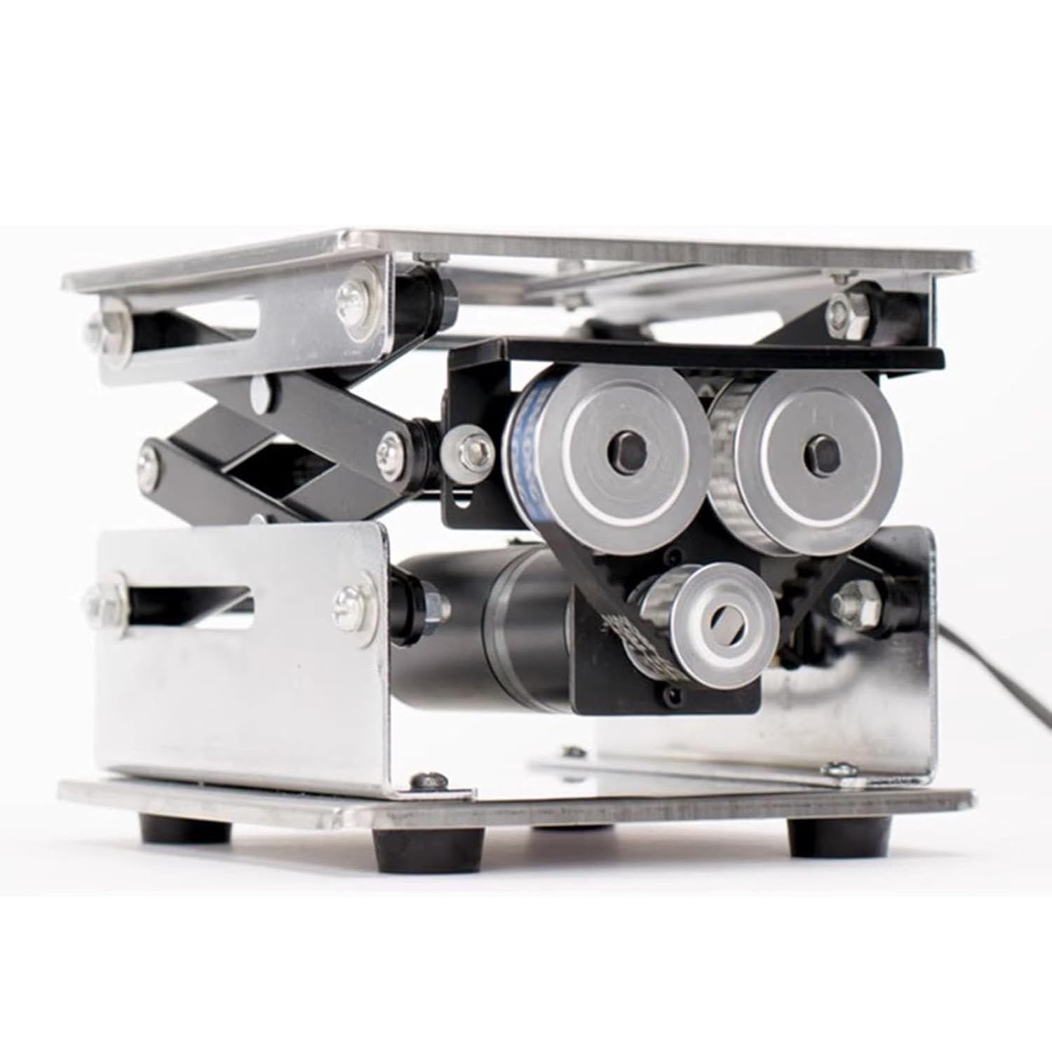 Piattaforma elevatrice elettrica da laboratorio con telecomando, ideale per la ricerca, altezza 200 mm, perfetta per laboratori universitari ed esperimenti scientifici