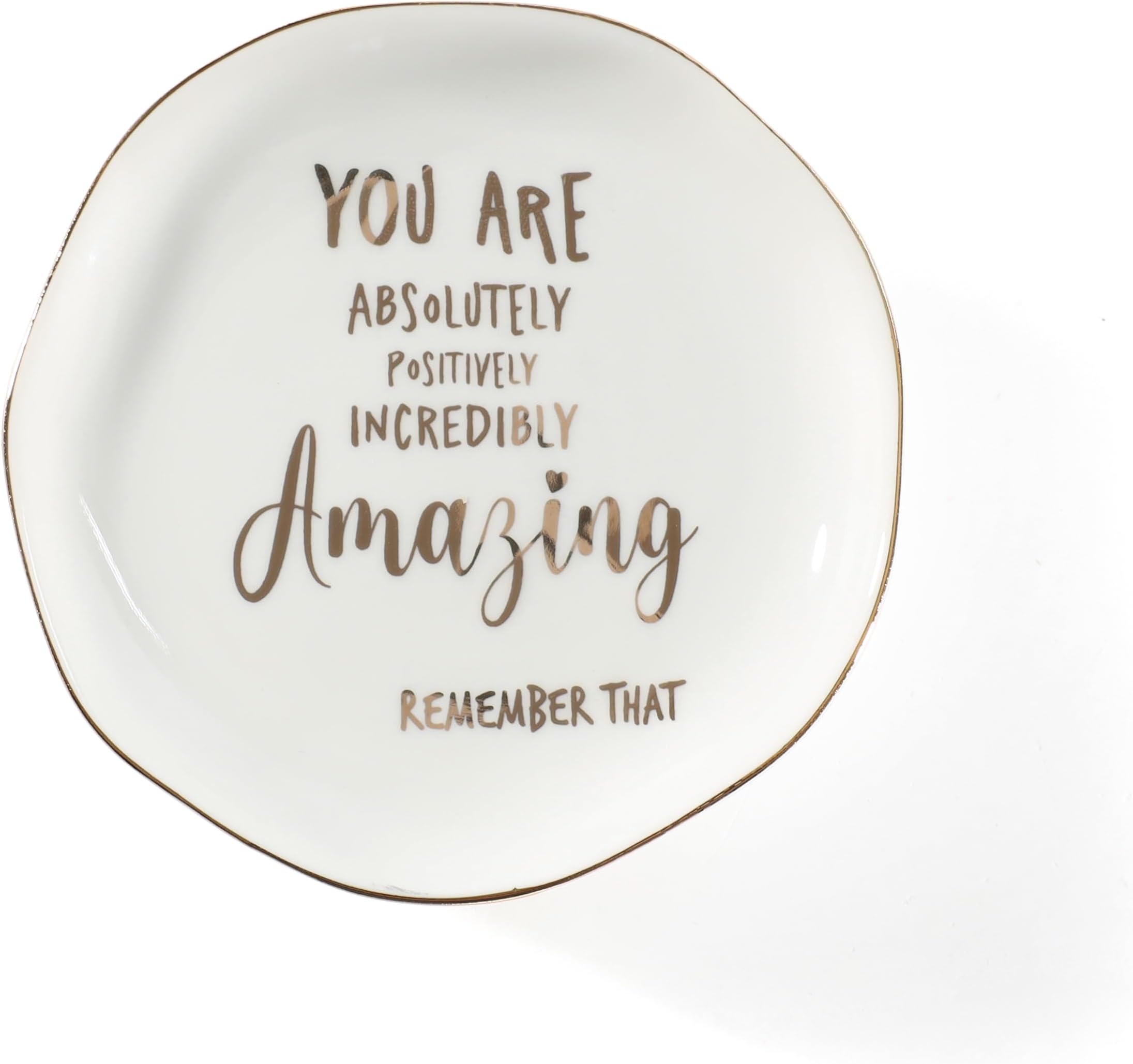YZMICSTARYZMICSTAR You Are Amazing Remember That Ring Dish, Inspirational Gifts For Women, Ceramic Jewelry Dish Trinket Tray Birthday Gifts For Friend Sister Daughter Christmas Gifts