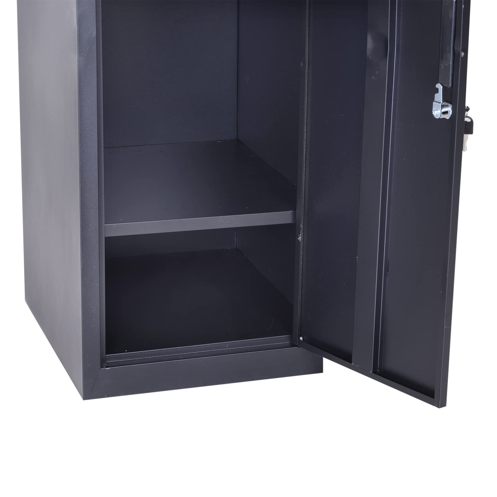 Vinsetto Armoire à Casiers à 4 Niveaux Casier Vestiaire 38x46x180 cm Noir