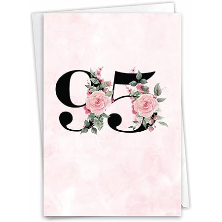 106th Birthday Greeting Card With Envelope - Floral Age 106 Card From NobleWorks (5x7 Inch)
