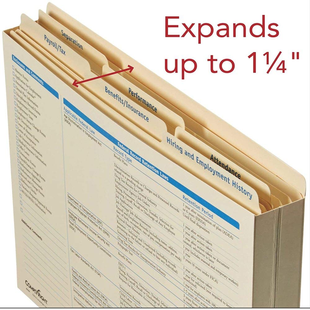 Amazon.com : ComplyRight Expanded Employee Record Organizer and 6