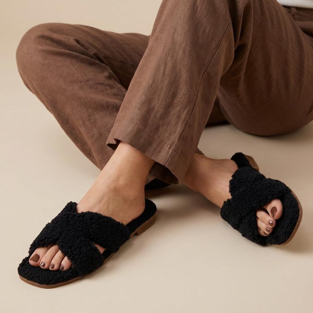 CUSHIONAIRE Women's Visa cozy slide sandal +Memory Foam, Wide Widths Available - Image 5