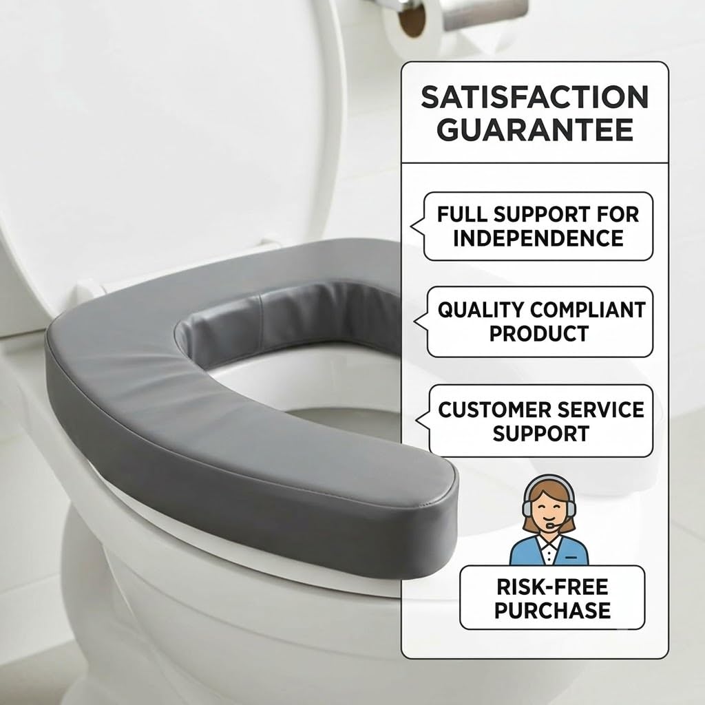 Toilettensitzerhöhung 5 cm Weich Sitzerhöhung WC Aufsatz Kissen Senioren