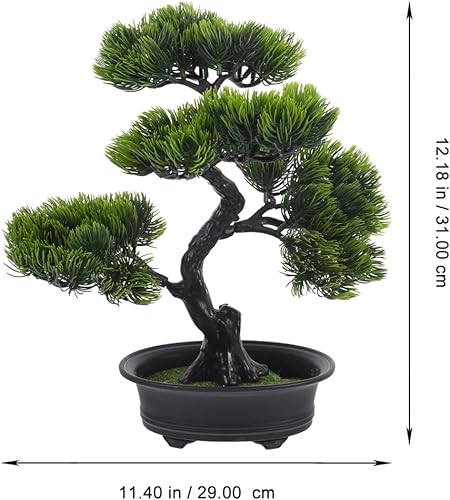 Miniatura 5 de ORFOFE Planta artificial Bonsái, decoración al aire libre, decoración del hogar, planta artificial en maceta, bonsái, abs, plantas artificiales,
