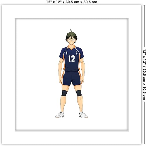Miniatura 7 de Trends International Gallery Pops Haikyu!! - Póster de pared de Tadashi Yamaguchi #12, 12 x 12 pulgadas, versión de marco blanco