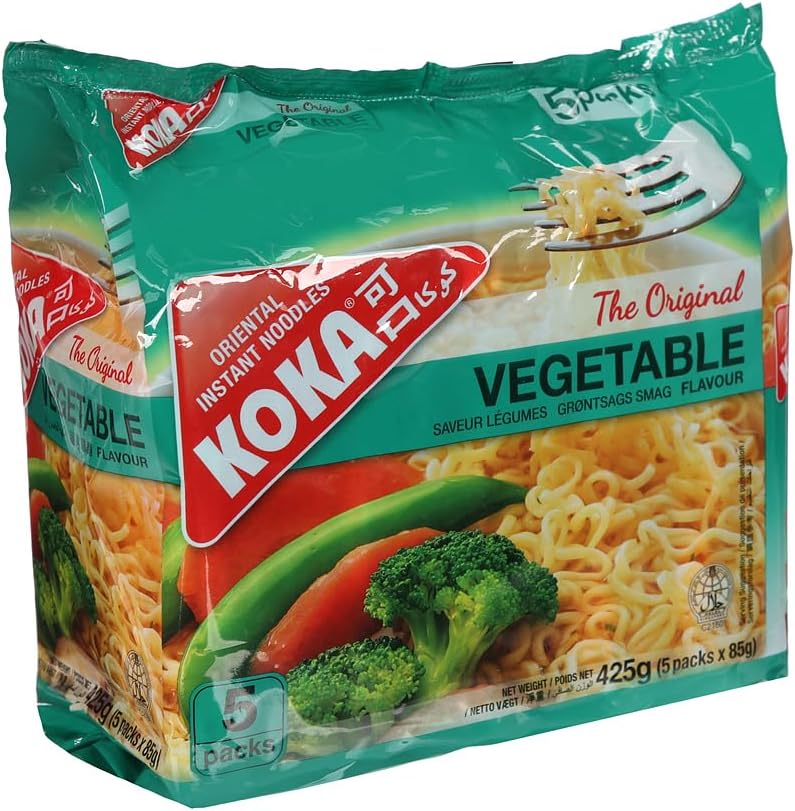 Orienta Instant Noodles The Original Vegetable Flavour(Pack Of 5) With Flavouring Oil "(Halal Certified)" - Vegetarian - 85 Gm