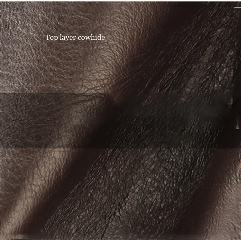 Men's wallet Men's Genuine Leather Wallet Large Capacity Top Layer Cowhide Money Clips for Father，Husband(Gray)2