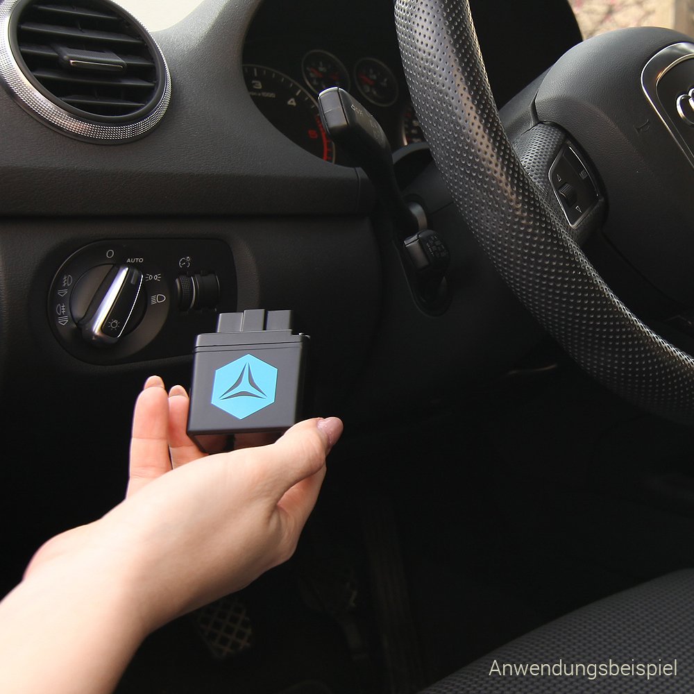 Professionelles Elektronisches Fahrtenbuch von FLEETIZE, Finanzamtkonform, OBD2 GPS Tracker mit EU SIM Karte, Fahrtenschreiber, inkl. 6 Monate Software-Lizenz, automatisch, flottenfähig, kabellos