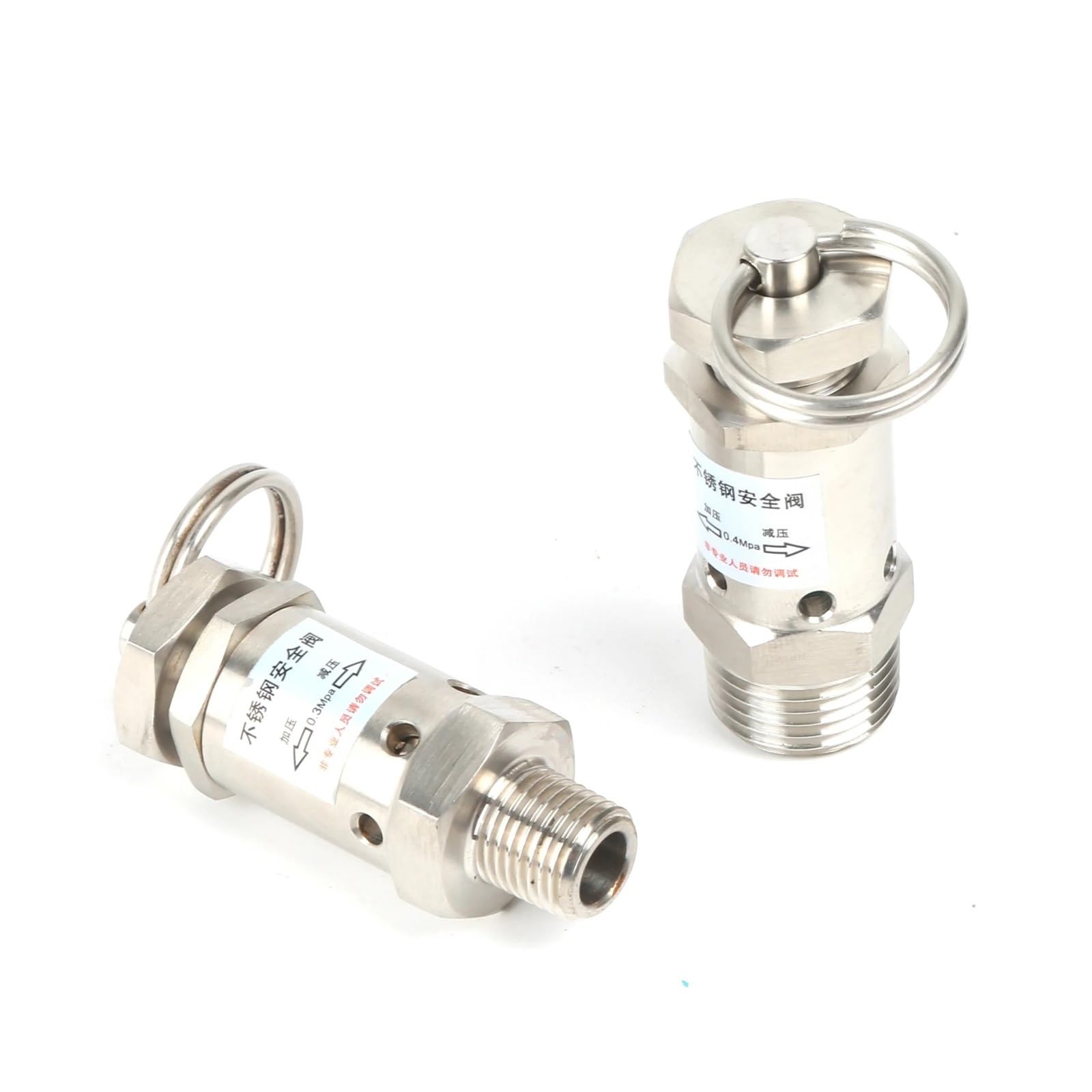 Valvola Di Scarico Della Pressione Valvola Limitatrice di Pressione 1/4" 1/2" BSPT NPT Filettatura Maschio 0.5-10Bar SS304 Valvole Scarico Rilascio Aria in Acciaio Inox per Fabbriche