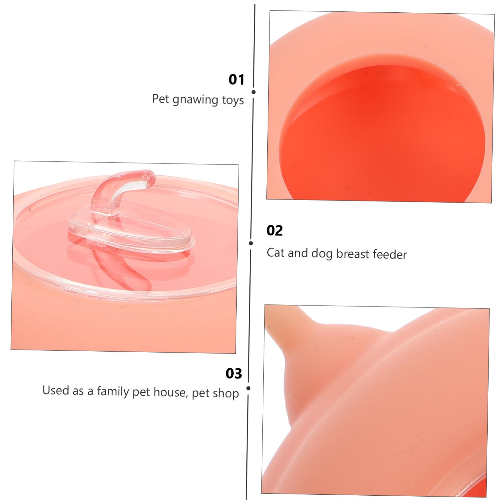 Comedero de Silicona Liviano y Práctico para Cachorros Múltiples Tetinas Herramienta Adecuada para Alimentar Mascotas Recién Nacidas en Casa