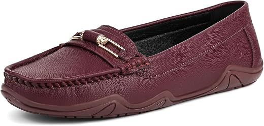 LOUIS STITCH Women’s Premium Slip-On Loafers | Elegant Solid Slip-On Comfort Shoes for Casual and Formal Wear | Slip-On Lo...