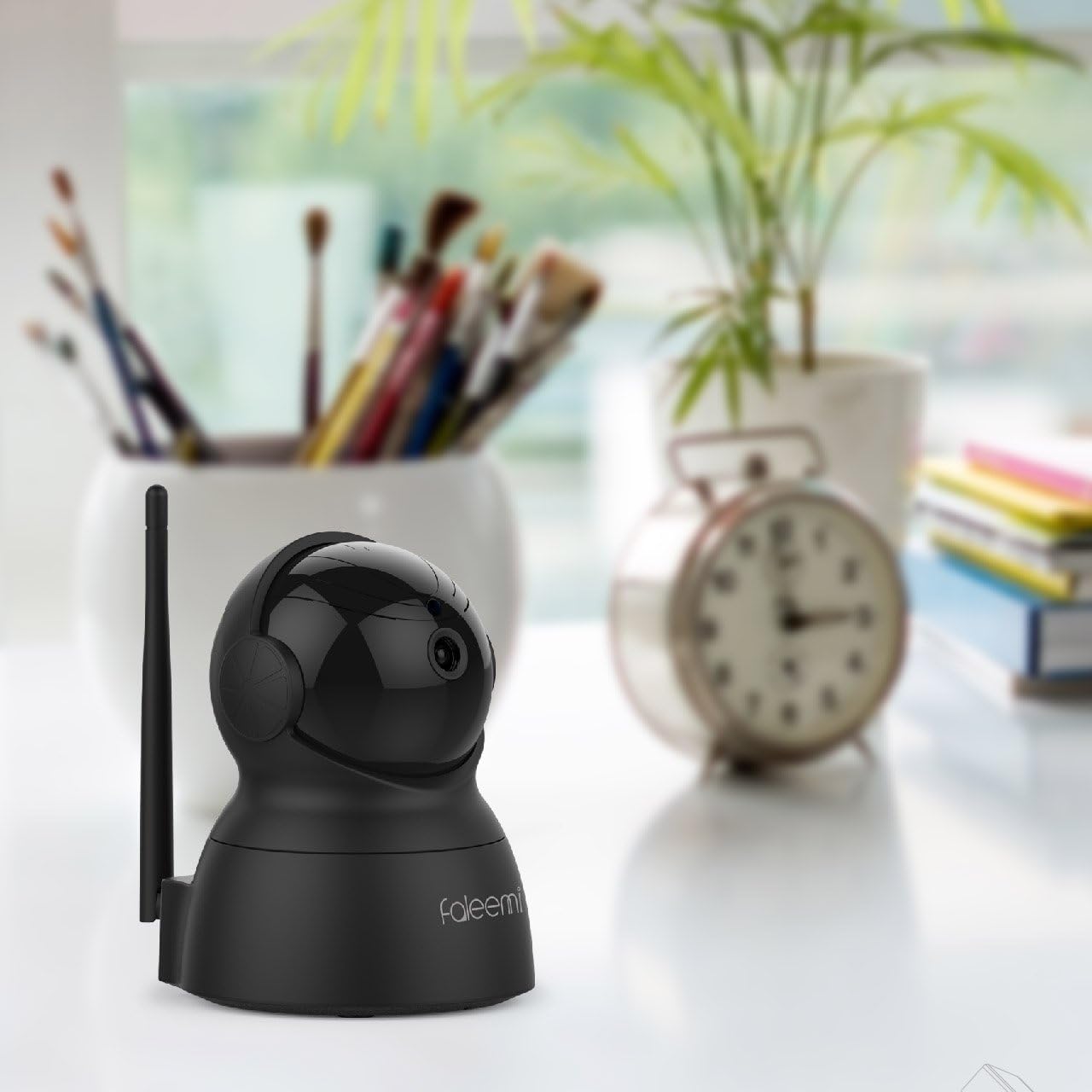faleemi Wireless Security Camera, WiFi Home Indoor Dog Pet Camera, 1080P HD Pan/Tilt/Zoom IP Camera, Baby Monitor, Nanny Cam with 2 Way Audio, Night Vision, Cell Phone App Remote View Control