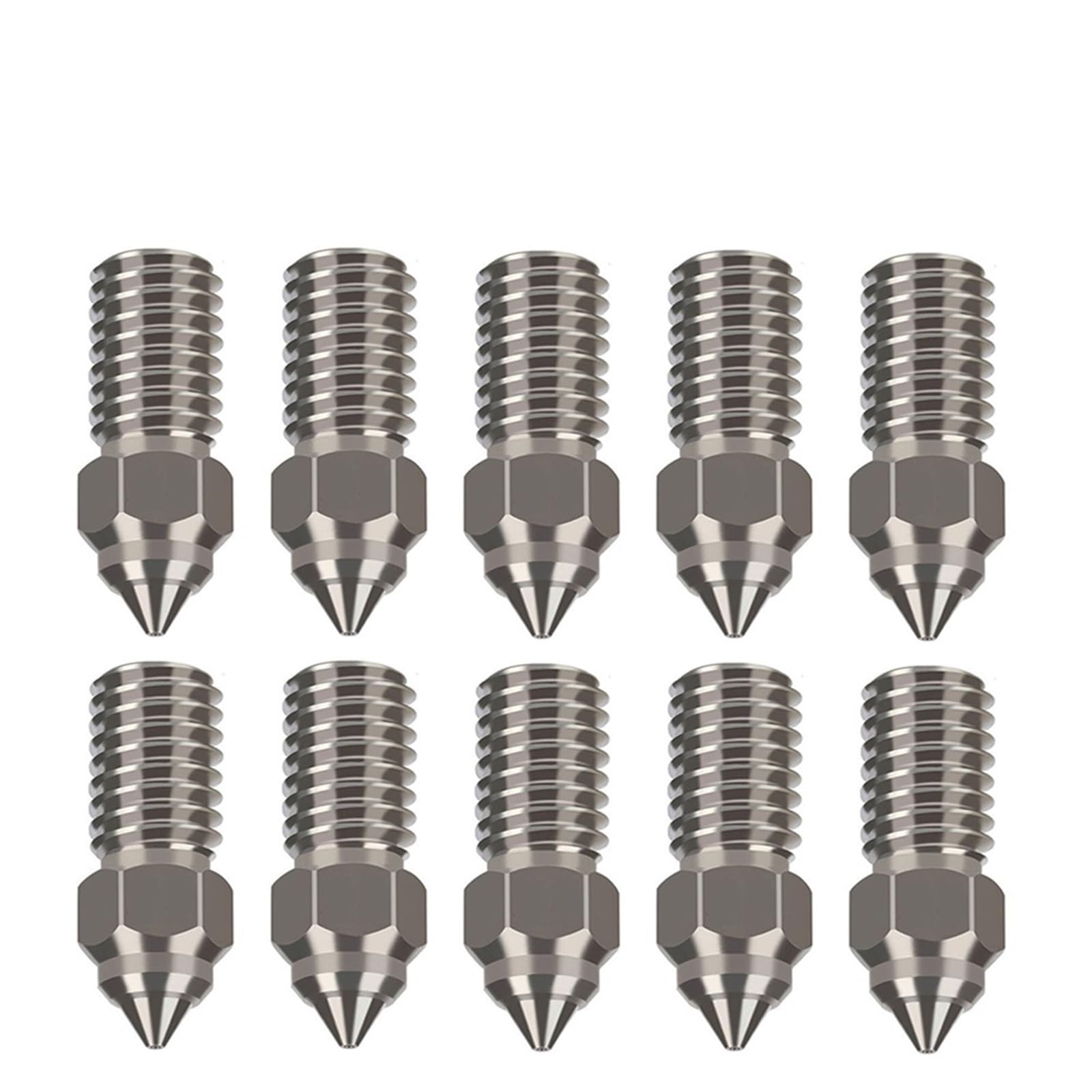 Kompatibel mit Elegoo-Düse | Neptune 4 Pro Messing Edelstahl gehärtet CHT 0,2 bis 1,0 mm(Stainless Steels 10pcs,0.6mm)