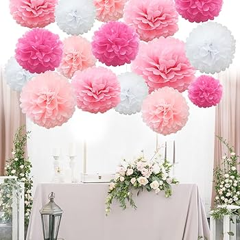 Recosis Tissue Paper Pom Poms, Recosis Paper Flower Ball For
